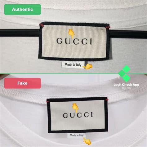 fake gucci vs real shirt|authentic gucci clothing tags.